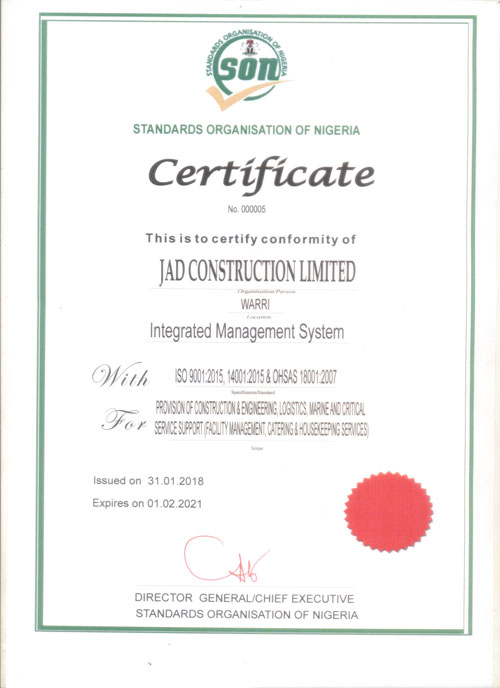 Standard Organisation of Nigeria : Integrated Management System 